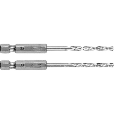 GRAPHITE Шестостенно свредло за метал 3, 0 mm, 2 бр. 54T702 (54T702)