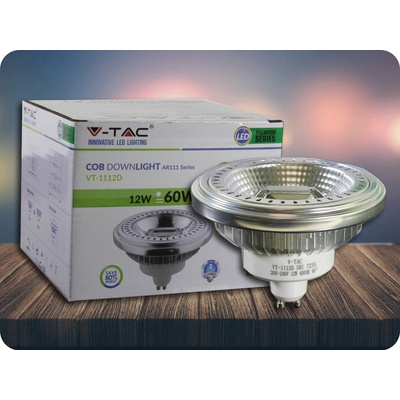 V-TAC GU10 LED žiarovka ,AR111,12W, 900lm, stmievateľná Studená biela