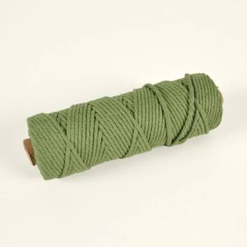 Bavlnená šnúra na macrame 3mm zelená