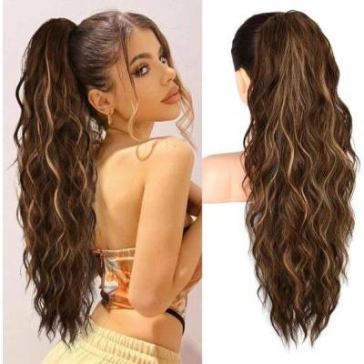 Brikabia culíkové prodlužování, délka 66 cm, clip-in přírodní culík, syntetické vlasy, dámské,
