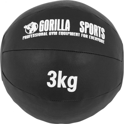 Gorilla Sports Kožený medicinbal 3 kg