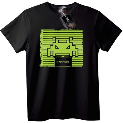 NOONEBRAND Тениска Ретро Космическо Нашествие - 5XL, White