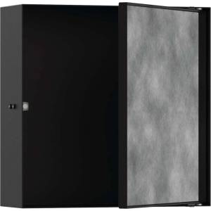 Hansgrohe XtraStoris Rock - Ниша за вграждане в стена, с вратички, 30x30x10 см, матово черно 56085670 (56085670)