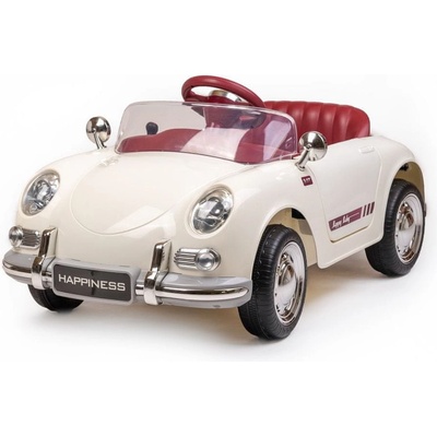 Detské elektrické autíčko Baby Mix Retro Pearl biela