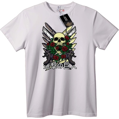 NOONEBRAND Тениска Attack on Titan Череп - 4XL, Black