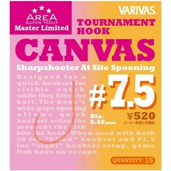 Varivas Háčiky Tournament Hook Canvas 15 ks vel. 7,5