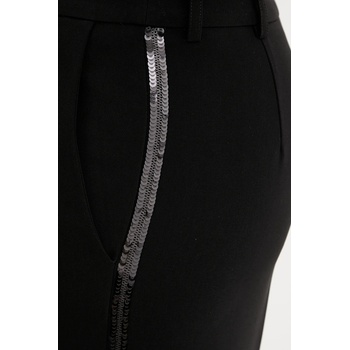 ERMANNO Firenze Панталон ERMANNO Firenze в черно със стандартна кройка, с висока талия 57TP024EV0 (57TP024EV0)