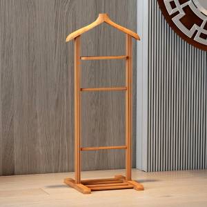 TopMebel Дървена закачалка за под Beta TopMebel в натурален цвят 48x35x120cm