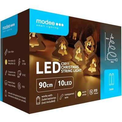 Modee Lighting LED dekorácia 10 LED 90 cm stromček 2xAA batérie