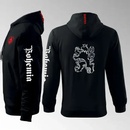 mikina s kapucí a potiskem Bohemia 3MZ černá