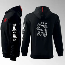 mikina s kapucí a potiskem Bohemia 3MZ černá