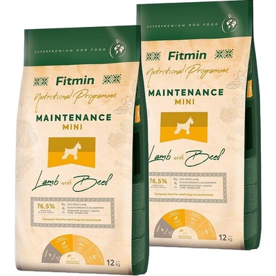 Fitmin Maintenance Mini Lamb & Beef 2 x 12 kg