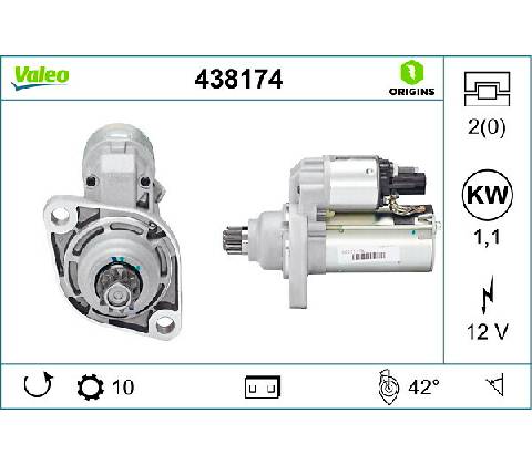Štartér VALEO 438174