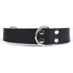 ABC-ZOO Кожен нашийник Exclusive Silver, черен 4 см x 52 - 67 см