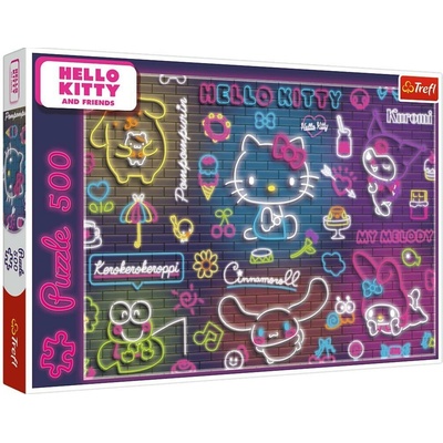 TREFL Neónová Hello Kitty 500 dielov