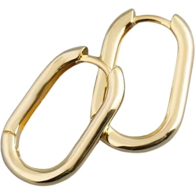 Majya Stříbrné náušnice CECILE 24 mm pozlacené 10934