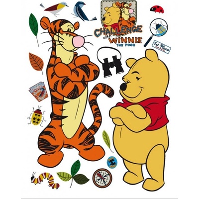 AG Design Maxi nálepka na stenu Macko Pu a Tiger AGF866 85x65 cm