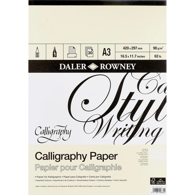 Daler Rowney Calligraphy Drawing Paper Skicář A3 90 g