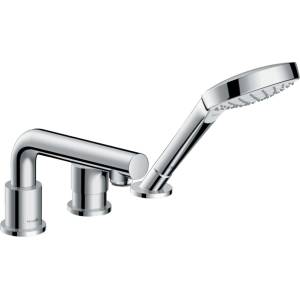 Hansgrohe Talis S - Смесител на ръба на ваната, монтаж на 3 отвора, хром 72417000 (72417000)