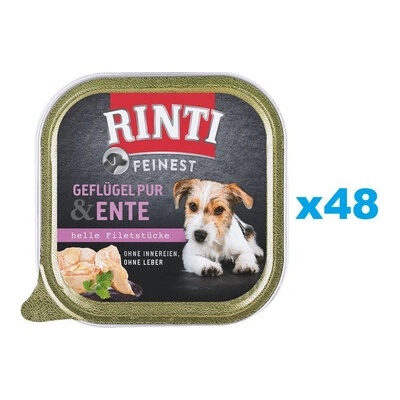 Rinti Feinest Adult Poultry Pure & Duck 48 x 150 g