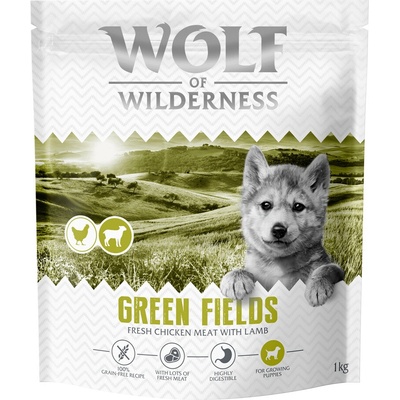 Wolf of Wilderness Junior Green Fields jehněčí 4 x 1 kg