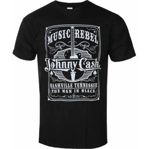 ROCK OFF мъжка тениска Johnny Cash - Music Rebel - BLACK - ROCK OFF - BILMAR00194