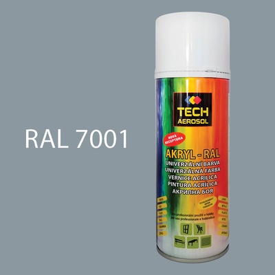 TECH Farba v spreji akrylová RAL 7001 400 ml