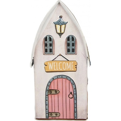 Kouzelný plechový domeček Welcome - 12*11*23 cm - Clayre & Eef