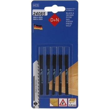 Levior Plátky do přímočaré pily HCS B&D 50/1mm 5ks 12420