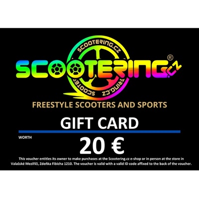 Dárkový poukaz SCOOTERING.cz | Tištěný | 20 EUR