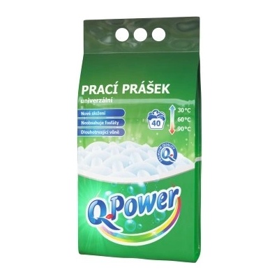 Q Power prášek na praní bílé 40 PD