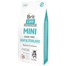 Brit Mini Light & Sterilised - със заешко месо и сьомга, за кастрирани и с наднормено тегло, малки породи 7 кг