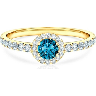 Savicki Zásnubný prsteň This is Love žlté zlato modrý diamant diamanty TIL 7 NDIA DIA DIA Z