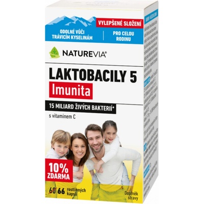 Swiss NatureVia Laktobacily 5 66 kapslí