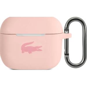 Lacoste Liquid Silicone лъскава калъфка с лого за AirPods 3 розова (LCA3SI)