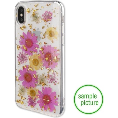 4smarts Силиконов Калъф с Цветя за iPhone XR, 4Smarts Glamour Bouquet Case, Розов (4S469999)