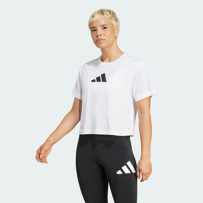 adidas dámske tričko s potlačou loga biele