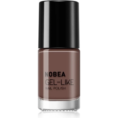 NOBEA Day-to-Day Gel-like Nail Polish лак за нокти с гел ефект цвят Dark mocha #N06 6ml