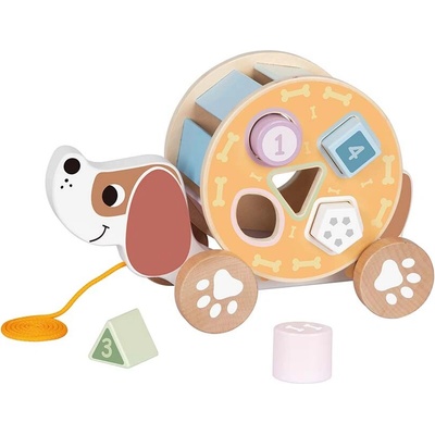 TookyToy tahací pejsek s kostkami