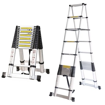 MXM Сгъваема телескопична стълба - 4, 4м + 4, 4м, алуминиева