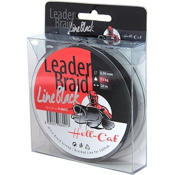 Hell-Cat šnúra Leader Braid Line čierna 20m 0,90mm 75kg