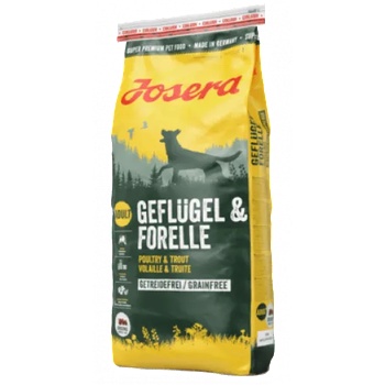 Josera dog poultry & trout adult, пълноценна храна, БЕЗ ЗЪРНО, за пораснали кучета, с повишена активност, с месо от птици, 15 кг, Германия - 50007137