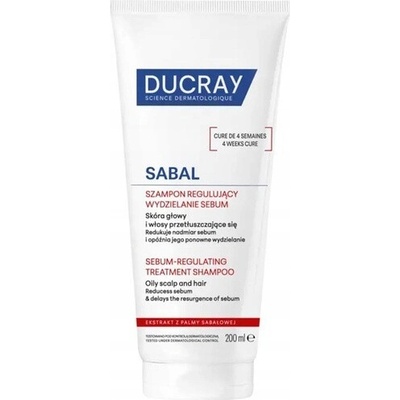 Ducray Argeal šampon pro mastné vlasy Sebum-absorbing Treatment Shampoo Frequent Use Greasy Hair 200 ml