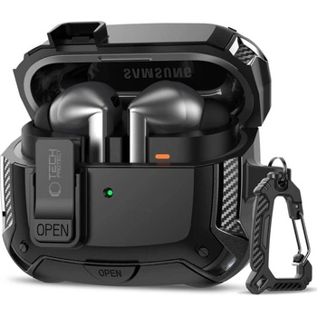 Tech-protect Magsafe Калъф за Samsung Buds 3 Pro/ 3 FE/ 3, TP Carbonox Case, Черен (5906302333752)