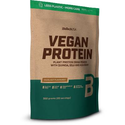 BioTechUSA Vegan Protein vegánsky proteín príchuť Hazelnut 500 g