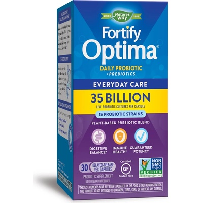 Nature's Way Fortify Optima Everyday Care Probiotic + Prebiotic, 30 капсули, Nature's Way