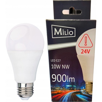 Berge LED žiarovka Milio E27 10W 900Lm neutrálna biela 24V