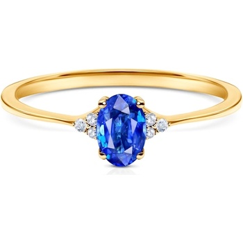 SAVICKI Годежен пръстен Savicki: злато, син сапфир