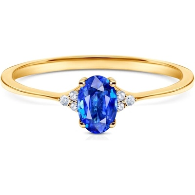 SAVICKI Годежен пръстен Savicki: злато, син сапфир