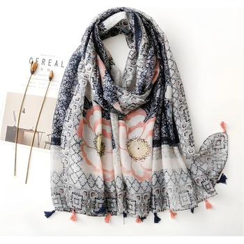 NIHAO Шал ca-12186 - Черна / Многоцветен kp12186 (ca-12186)